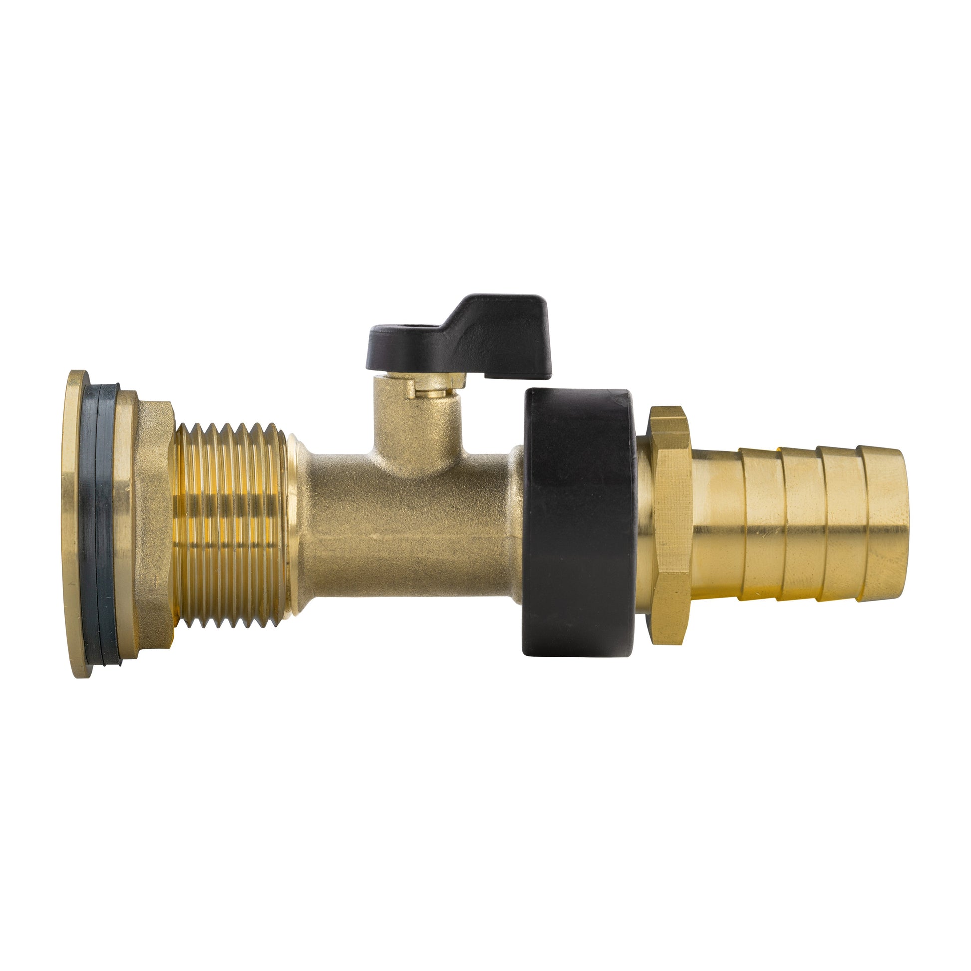 Water Butt Brass Kit 1" with Brass Valve + 19mm Barb and Drill Bit - Best4Trade-Retail Tech Hose & Fittings