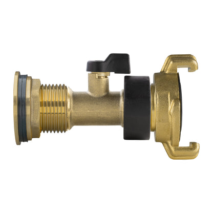 Water Butt Brass Kit 1" with Brass Valve + Geka - Best4Trade-Retail Tech Hose & Fittings