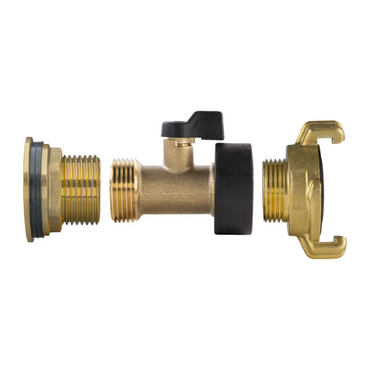 Water Butt Brass Kit 1" with Brass Valve + Geka - Best4Trade-Retail Tech Hose & Fittings