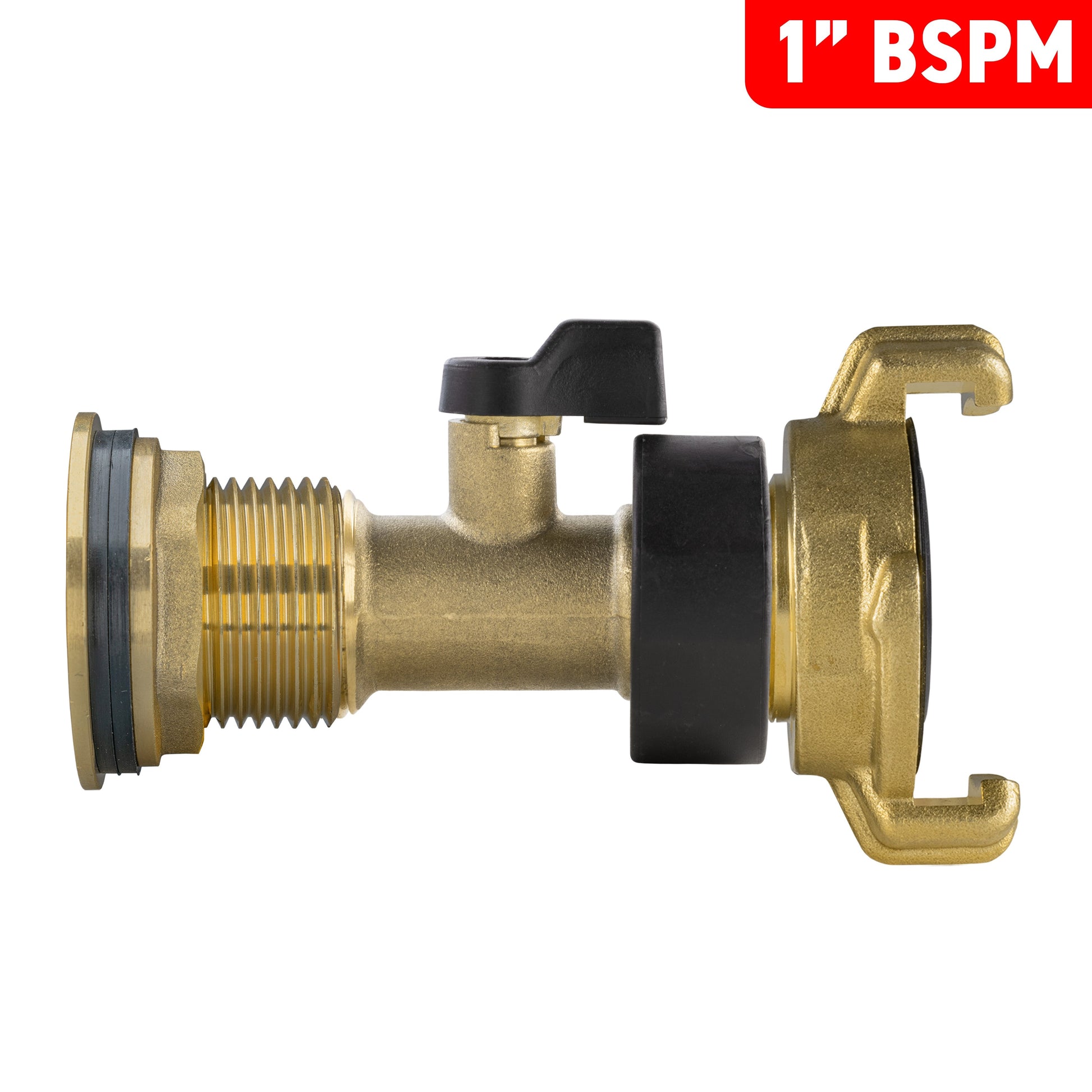 Water Butt Brass Kit 1" with Brass Valve + Geka - Best4Trade-Retail Tech Hose & Fittings