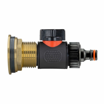 Water Butt Brass Kit 1" with In-Line Valve + Quick Connect - Best4Trade-Retail Tech Hose & Fittings