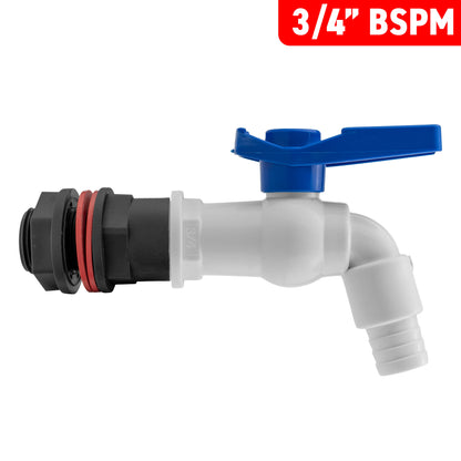 Water Butt Kit 3/4" with White PVC Tap - Best4Trade-Retail Tech Hose & Fittings