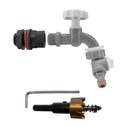 Water Butts Kit 3/4" PP WL Tap & Tap Splitter and Drill Bit - Best4Trade-Retail Tech Hose & Fittings