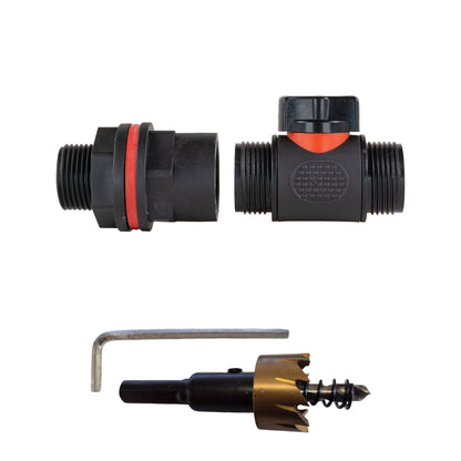 Water Butt Kit 3/4" with 3/4" BSP In-Line Valve and Drill Bit - Best4Trade-Retail Tech Hose & Fittings