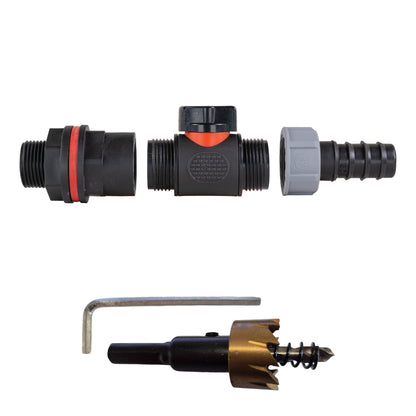 Water Butt Kit 3/4" with In-Line Valve + 3/4" Barb and Drill Bit - Best4Trade-Retail Tech Hose & Fittings