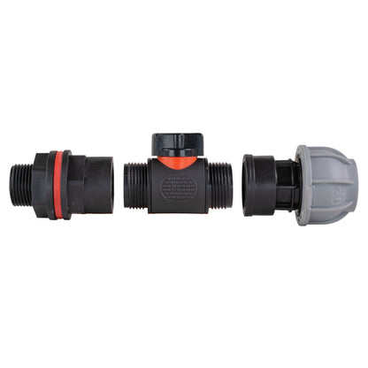 Water Butt Kit 3/4" with In-Line Valve + 25mm MDPE Joiner - Best4Trade-Retail Tech Hose & Fittings