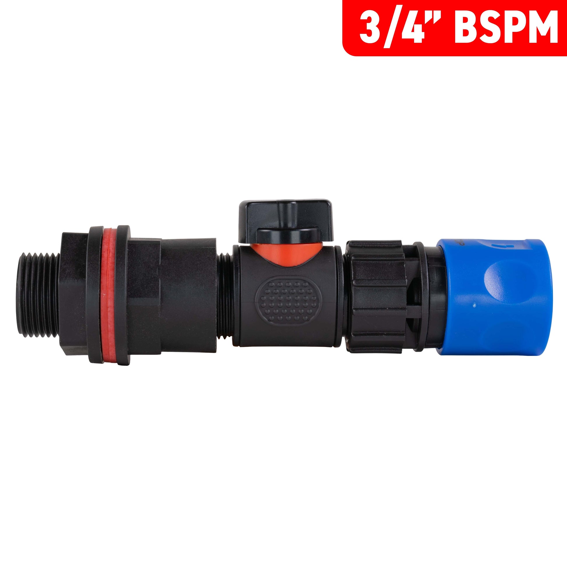 Water Butt Kit 3/4" with In-Line Valve + Female Quick Connector Blue - Best4Trade-Retail Tech Hose & Fittings