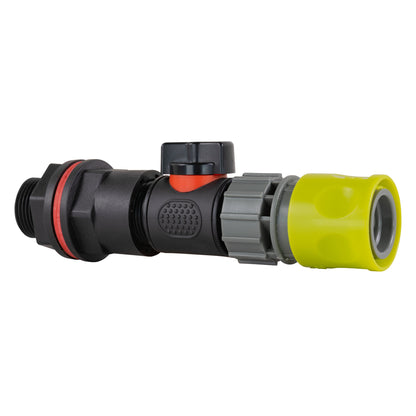 Water Butt Kit 3/4" with In-Line Valve + Female Quick Connector Lime and Drill Bit - Best4Trade-Retail Tech Hose & Fittings