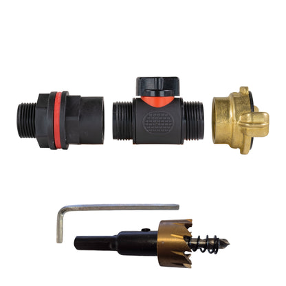 Water Butt Kit 3/4" with In-Line Valve + Geka and Drill Bit - Best4Trade-Retail Tech Hose & Fittings