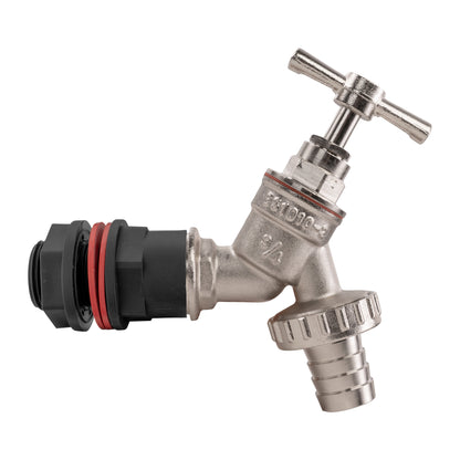 Water Butt Kit 3/4" with Nickel Plated Barbed Tap - Best4Trade-Retail Tech Hose & Fittings