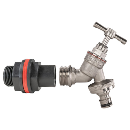 Water Butt Kit 3/4" with Nickel Plated Quick Connect Tap and Drill Bit - Best4Trade-Retail Tech Hose & Fittings