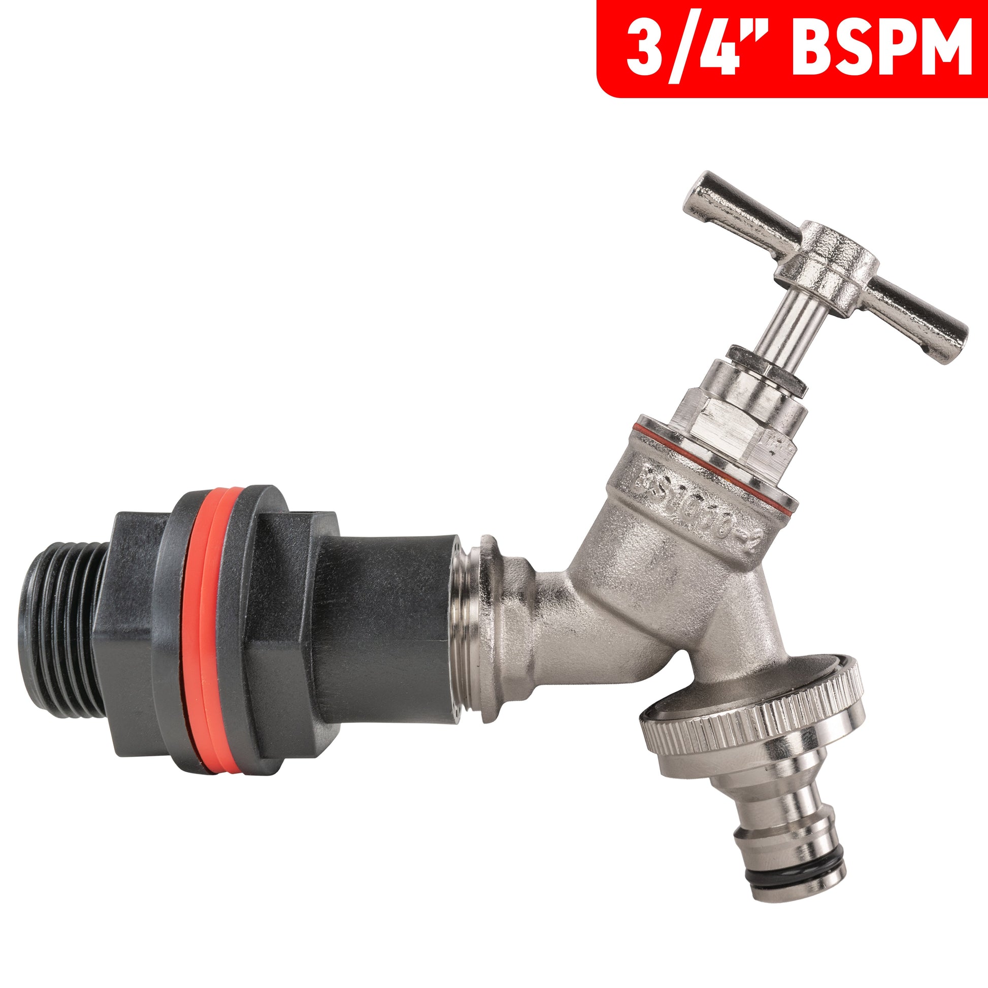 Water Butt Kit 3/4" with Nickel Plated Quick Connect Tap - Best4Trade-Retail Tech Hose & Fittings