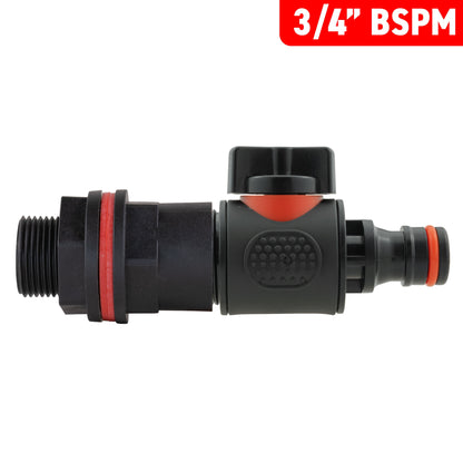 Water Butt Kit 3/4" with In-Line Quick Connector Valve - Best4Trade-Retail Tech Hose & Fittings