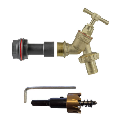 Water Butt Extension Kit 1/2" with Brass Barbed Tap and Drill Bit - Best4Trade-Retail Tech Hose & Fittings