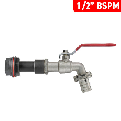 Water Butt Extension Kit 1/2" with Barbed Lever Tap and Drill Bit - Best4Trade-Retail Tech Hose & Fittings