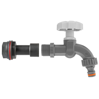 Water Butt Extension Kit 1/2" with Grey Dial Tap and Drill Bit - Best4Trade-Retail Tech Hose & Fittings