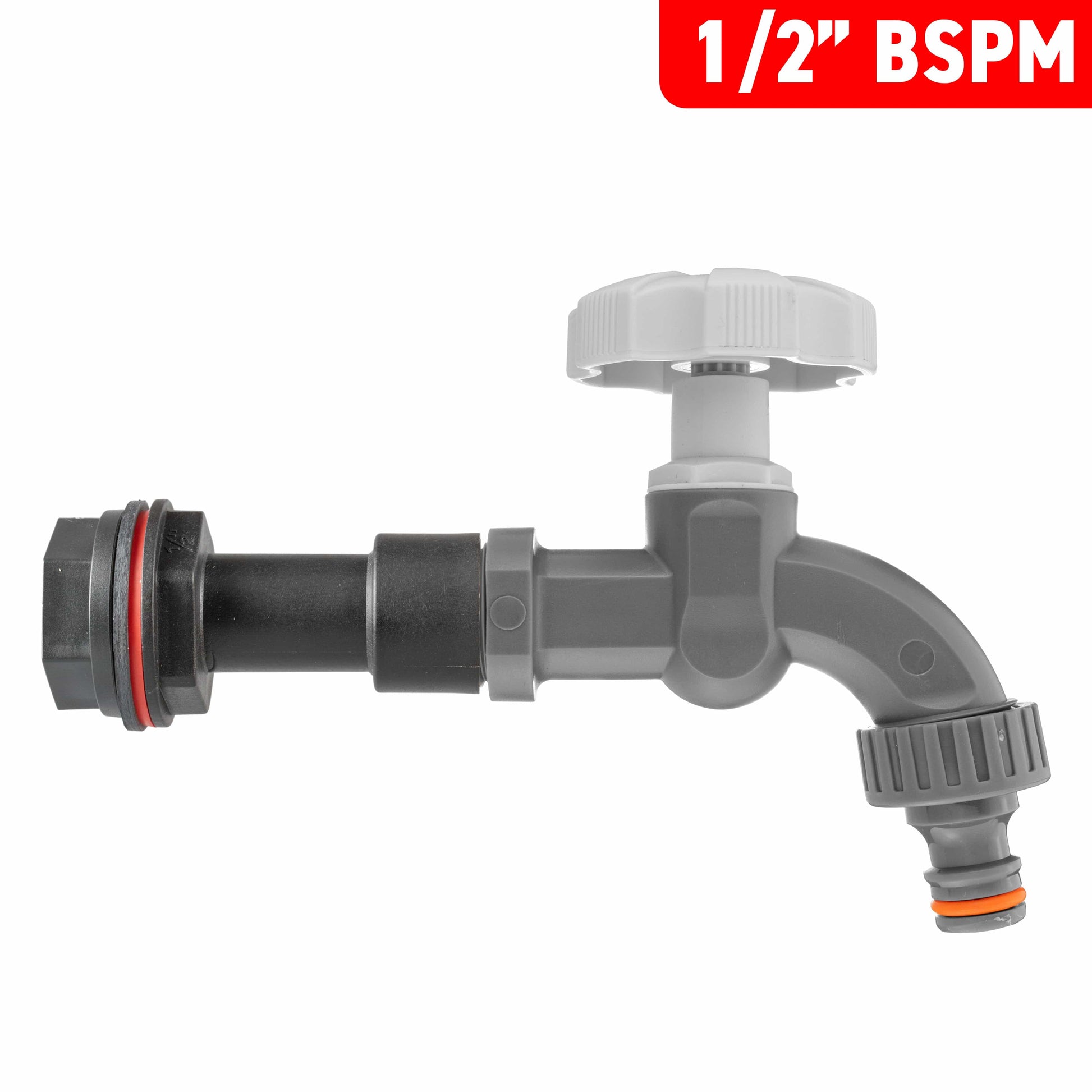 Water Butt Extension Kit 1/2" with Grey Dial Tap - Best4Trade-Retail Tech Hose & Fittings