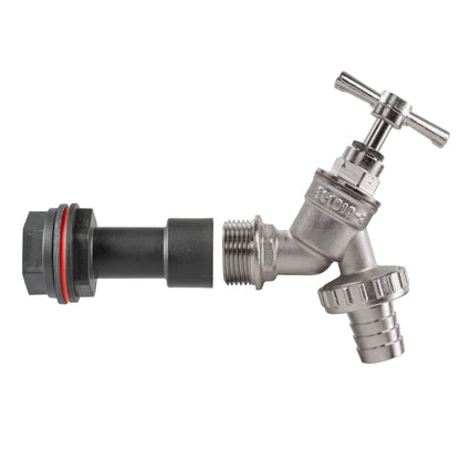 Water Butt Extension Kit 1/2" with Nickel Plated Barbed Tap and Drill Bit - Best4Trade-Retail Tech Hose & Fittings