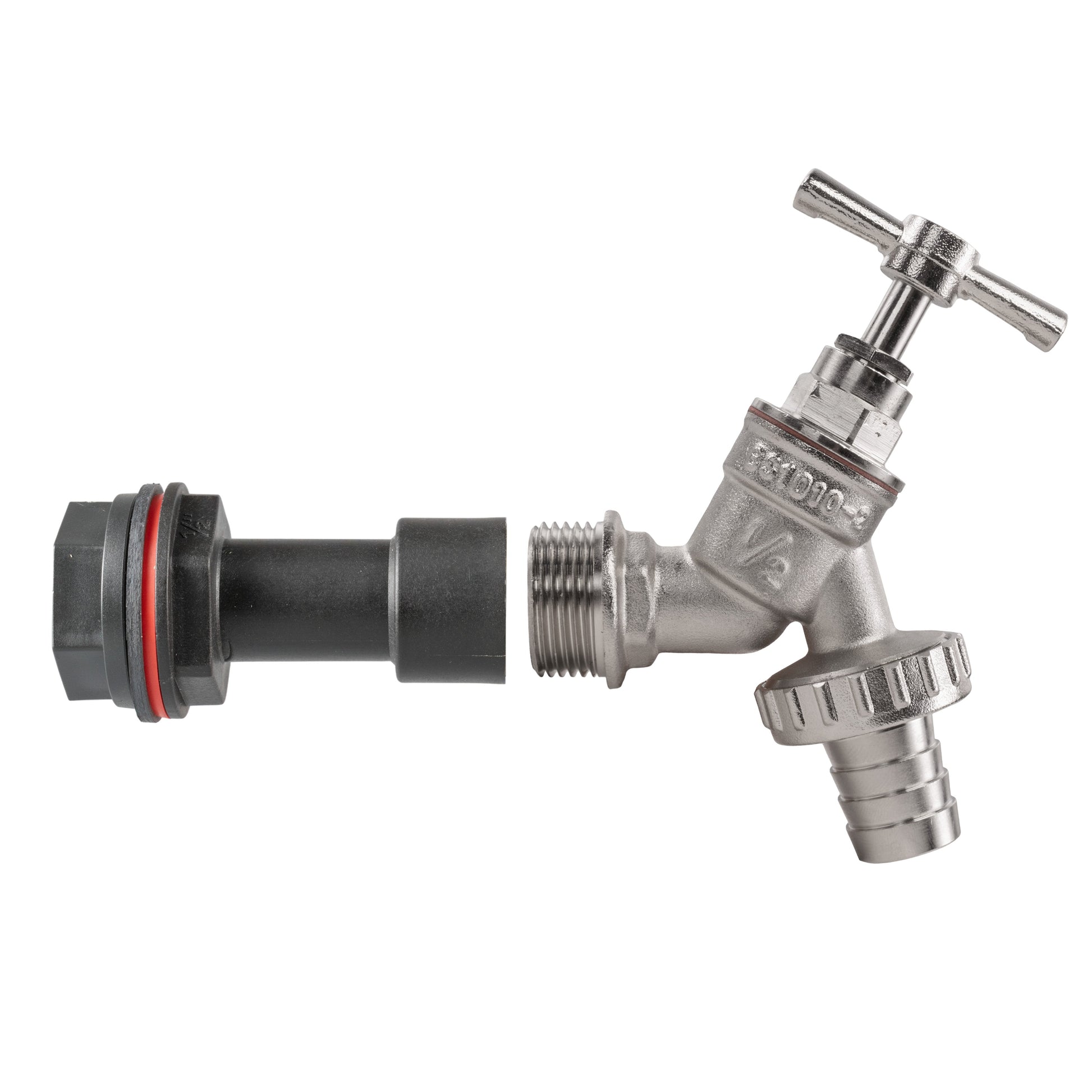 Water Butt Extension Kit 1/2" with Nickel Plated Barbed Tap - Best4Trade-Retail Tech Hose & Fittings