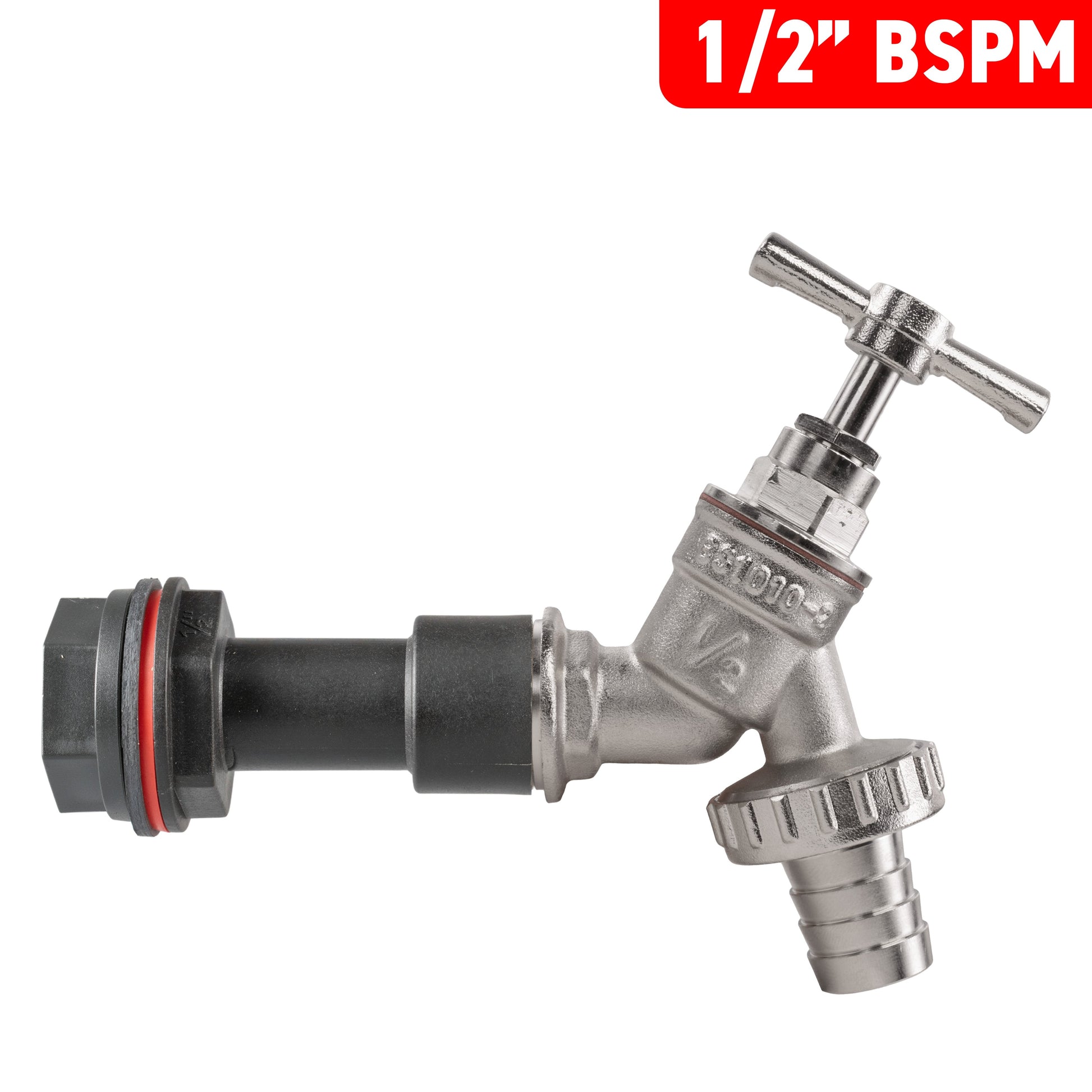 Water Butt Extension Kit 1/2" with Nickel Plated Barbed Tap and Drill Bit - Best4Trade-Retail Tech Hose & Fittings