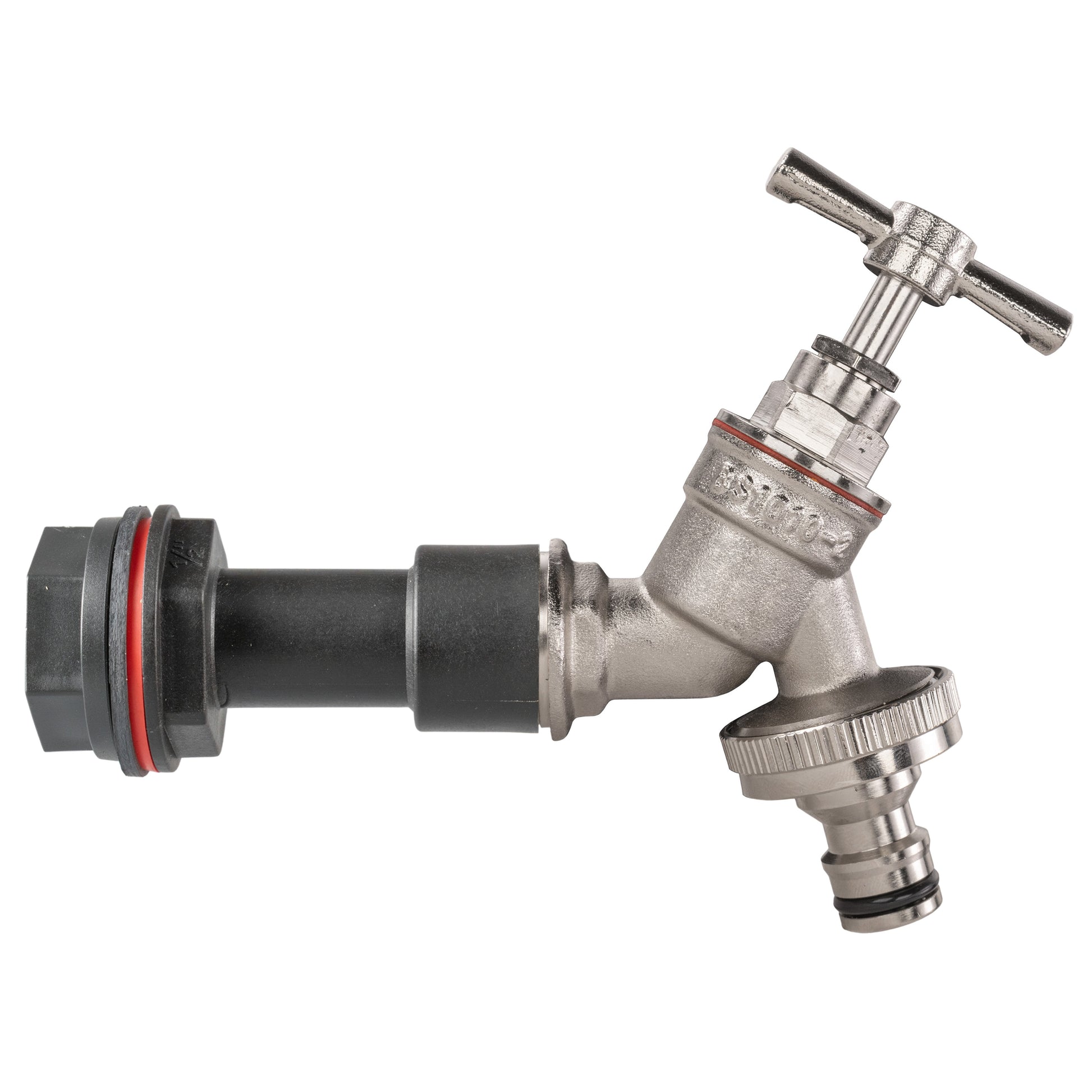 Water Butt Extension Kit 1/2" with Nickel Plated Quick Connect Tap and Drill Bit - Best4Trade-Retail Tech Hose & Fittings