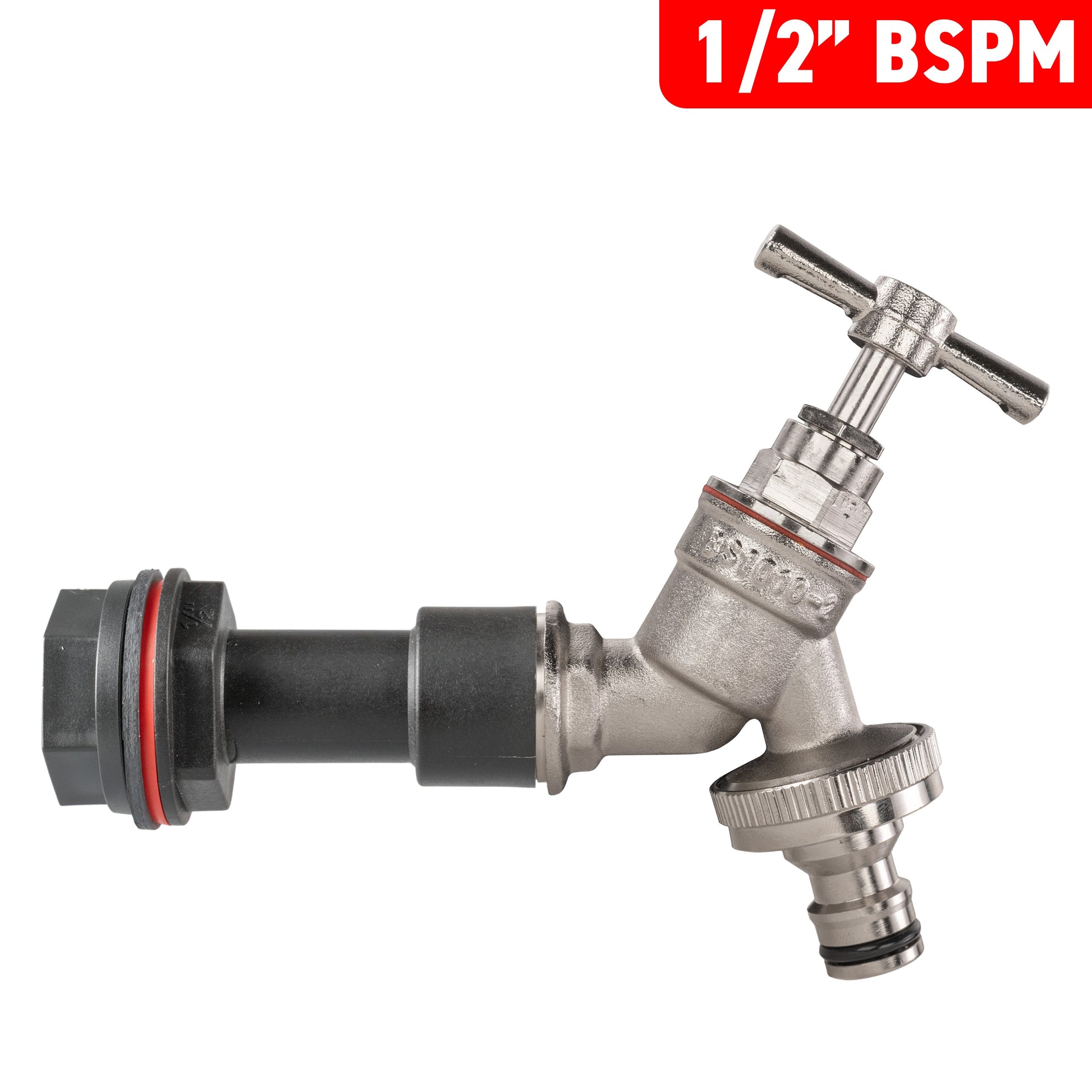 Water Butt Extension Kit 1/2" with Nickel Plated Quick Connect Tap and Drill Bit - Best4Trade-Retail Tech Hose & Fittings