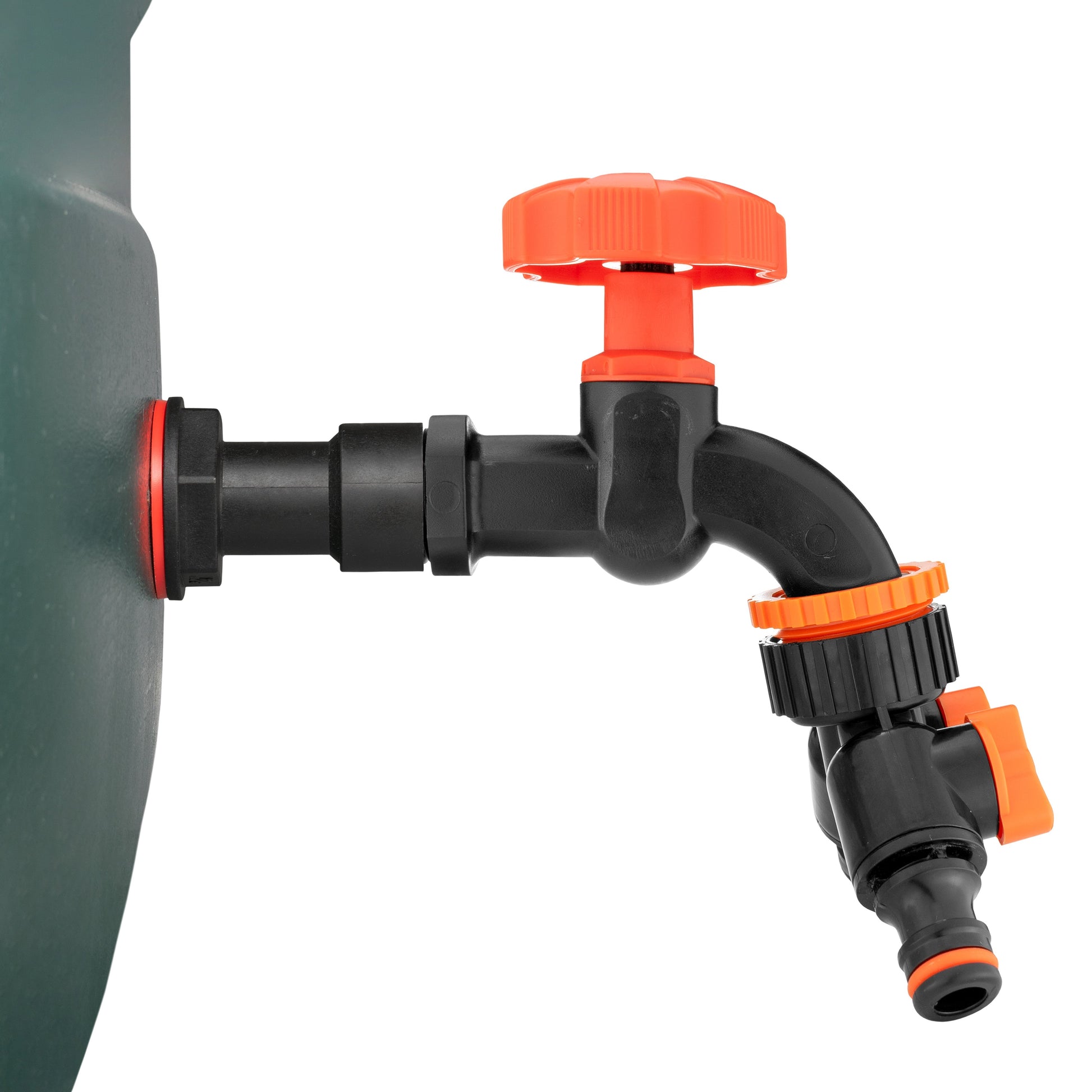 Water Butt Extension Kit 1/2" with Black Dial Tap + Two-Way Splitter - Best4Trade-Retail Tech Hose & Fittings