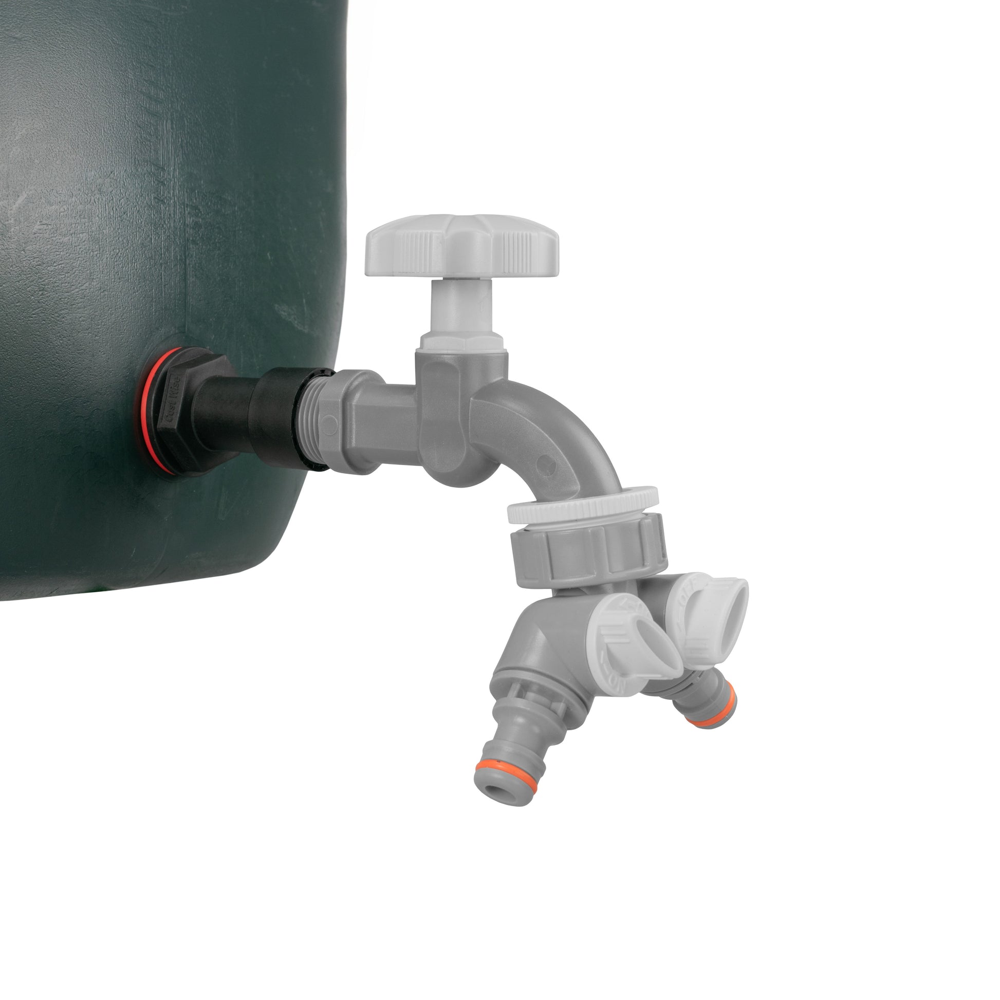 Water Butt Extension Kit 1/2" with Grey Dial Tap + Two-Way Splitter and Drill Bit - Best4Trade-Retail Tech Hose & Fittings