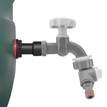 Water Butt Extension Kit 1/2" with Grey Dial Tap + Two-Way Splitter - Best4Trade-Retail Tech Hose & Fittings