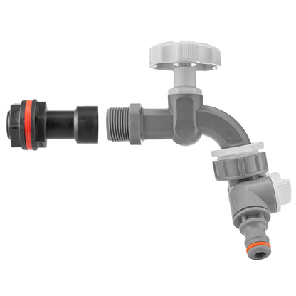 Water Butt Extension Kit 1/2" with Grey Dial Tap + Two-Way Splitter - Best4Trade-Retail Tech Hose & Fittings