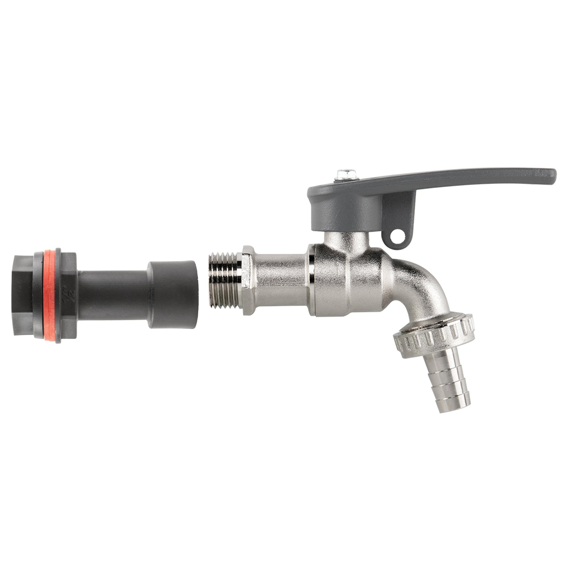 Water Butt Extension Kit 1/2" with Lever Tap Hose Barb and Side Lock - Best4Trade-Retail Garden watering