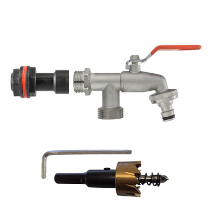 Water Butt Extension Kit 3/4" with Double Tap and Drill Bit - Best4Trade-Retail Tech Hose & Fittings