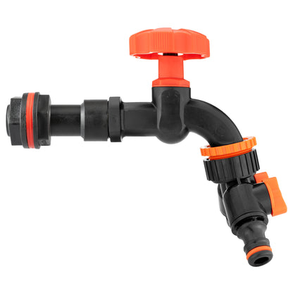 Water Butt Extension Kit 3/4" with Black Dial Tap + Two-Way Splitter - Best4Trade-Retail Tech Hose & Fittings