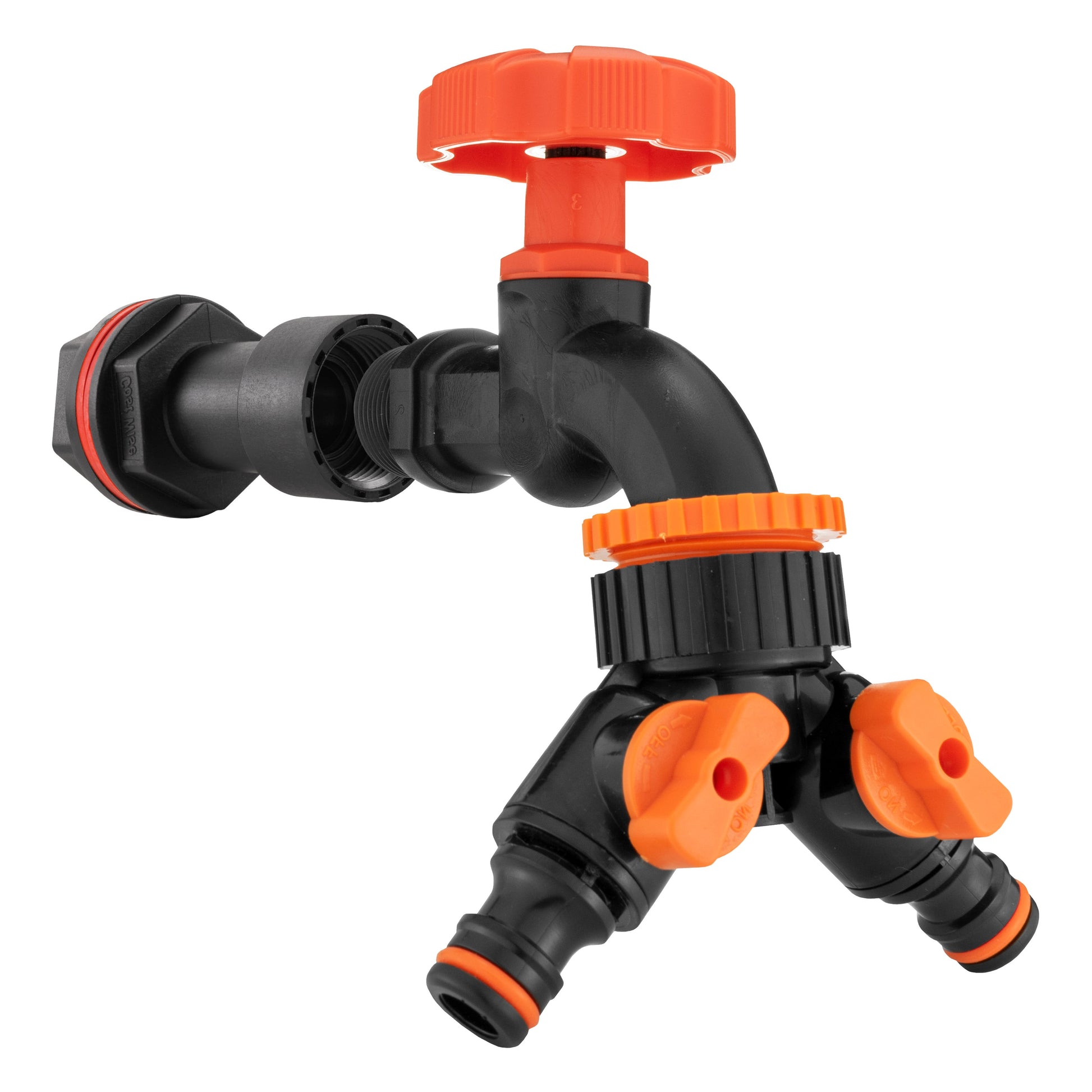 Water Butt Extension Kit 3/4" with Black Dial Tap + Two-Way Splitter and Drill Bit - Best4Trade-Retail Tech Hose & Fittings