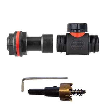Water Butt Extension Kit 3/4" with 3/4" BSP In-Line Valve and Drill Bit - Best4Trade-Retail Tech Hose & Fittings