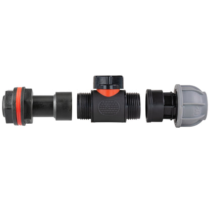 Water Butt Extension Kit 3/4" with In-Line Valve + 20mm MDPE and Drill Bit - Best4Trade-Retail Tech Hose & Fittings