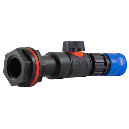 Water Butt Extension Kit 3/4" with In-Line Valve + Female Quick Connector Blue - Best4Trade-Retail Tech Hose & Fittings