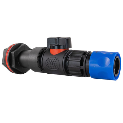 Water Butt Extension Kit 3/4" with In-Line Valve + Female Quick Connector Blue - Best4Trade-Retail Tech Hose & Fittings