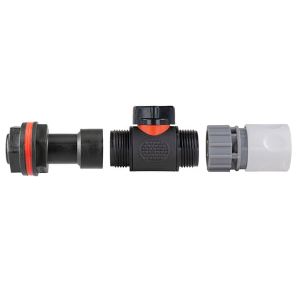 Water Butt Extension Kit 3/4" with In-Line Valve + Female Quick Connector WL and Drill Bit - Best4Trade-Retail Tech Hose & Fittings