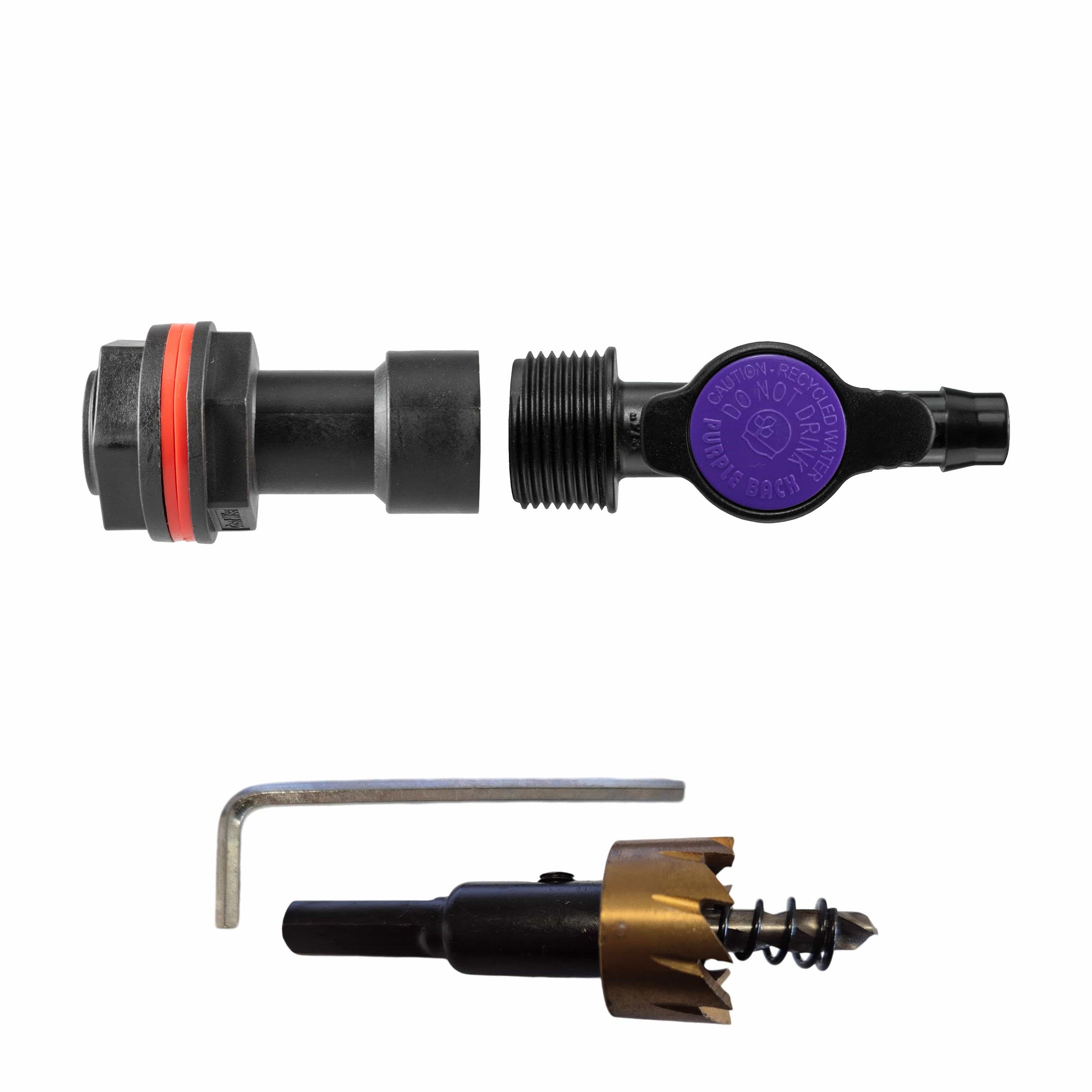 Water Butt Extension Kit 3/4" with 13mm Barb Irrigation Valve and Drill Bit - Best4Trade-Retail Tech Hose & Fittings