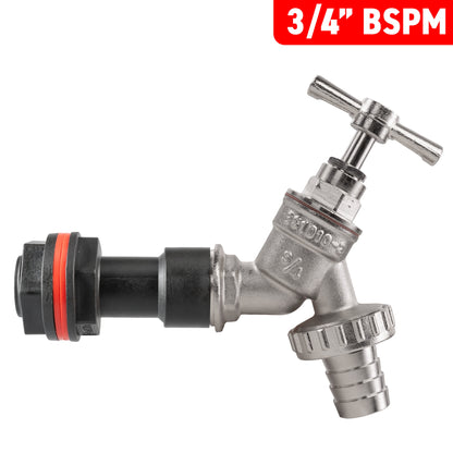 Water Butt Extension Kit 3/4" with Nickel Plated Barbed Tap - Best4Trade-Retail Tech Hose & Fittings