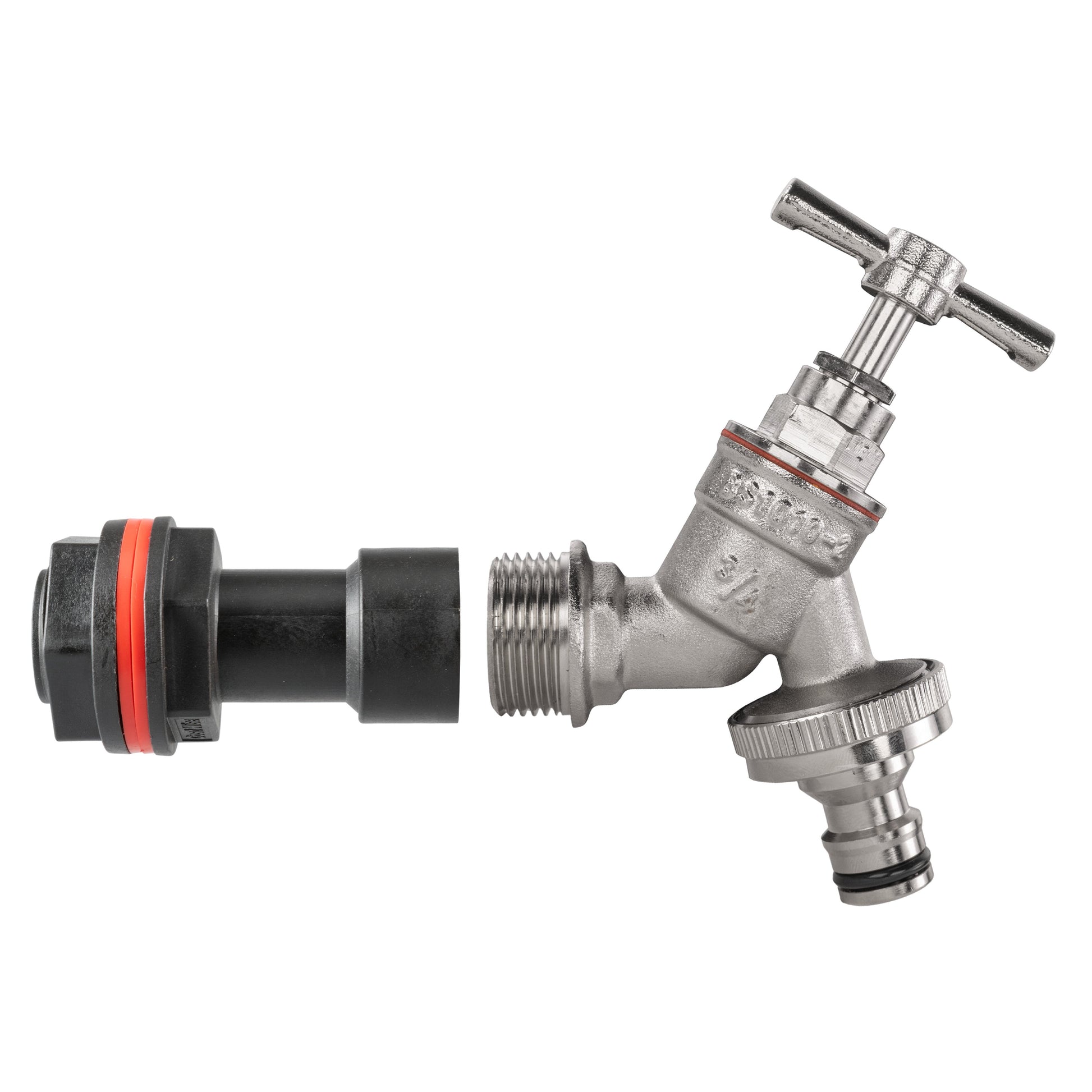 Water Butt Extension Kit 3/4" with Nickel Plated Quick Connect Tap and Drill Bit - Best4Trade-Retail Tech Hose & Fittings