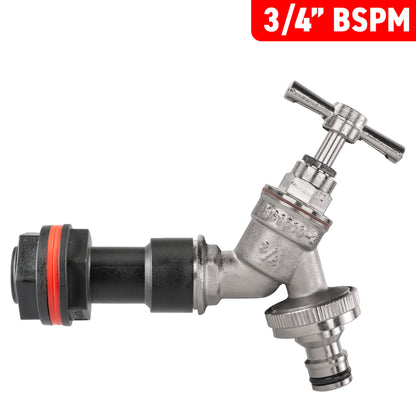 Water Butt Extension Kit 3/4" with Nickel Plated Quick Connect Tap - Best4Trade-Retail Tech Hose & Fittings