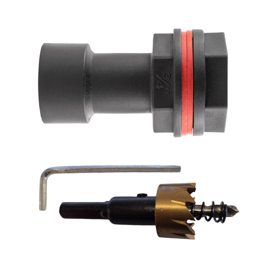 Water Butt Extension 3/4" BSPM-F with Nut and Washers and Drill Bit - Best4Trade-Retail Garden watering
