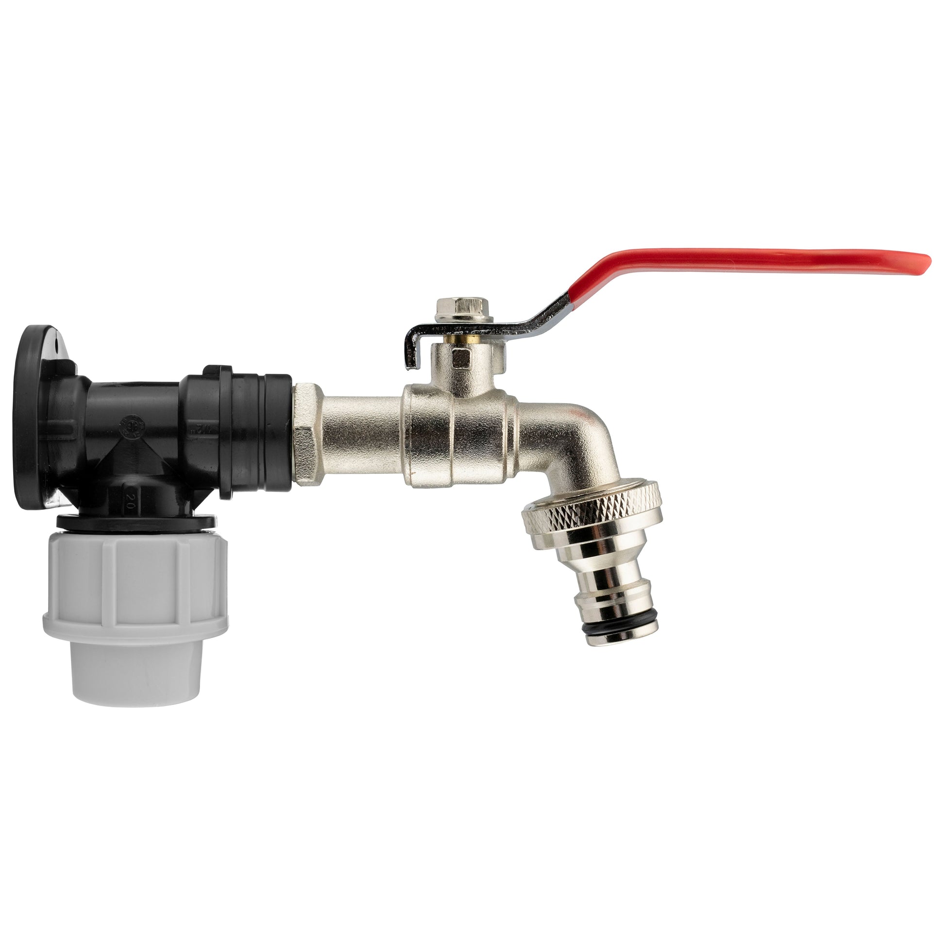 Wall Flange Kit 20mm MDPE - Lever Tap & Snap On - Best4Trade-Retail Tech Hose & Fittings