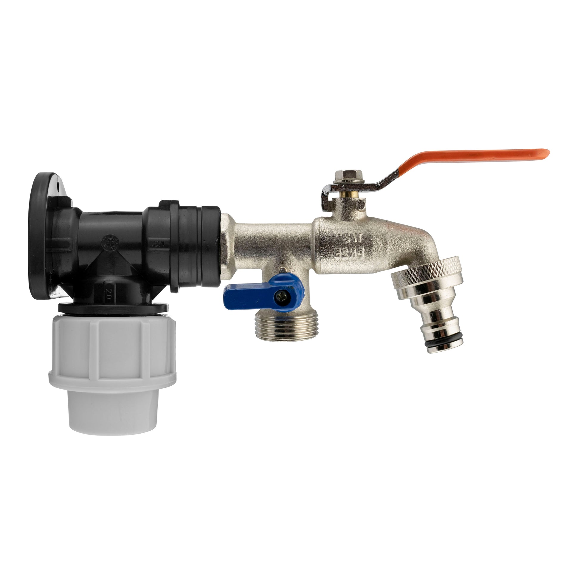 Wall Flange Kit 20mm MDPE - Double Lever Tap 1/2" - Best4Trade-Retail Tech Hose & Fittings