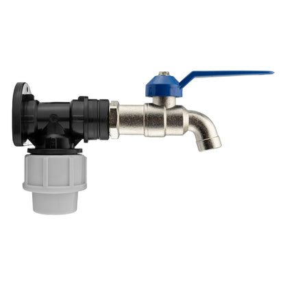 Wall Flange Kit 20mm MDPE - Simple Lever Tap 1/2" - Best4Trade-Retail Tech Hose & Fittings