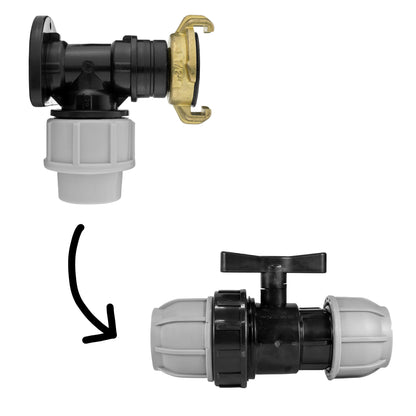 Wall Flange Kit 20mm MDPE - Geka & In Line Valve - Best4Trade-Retail Tech Hose & Fittings
