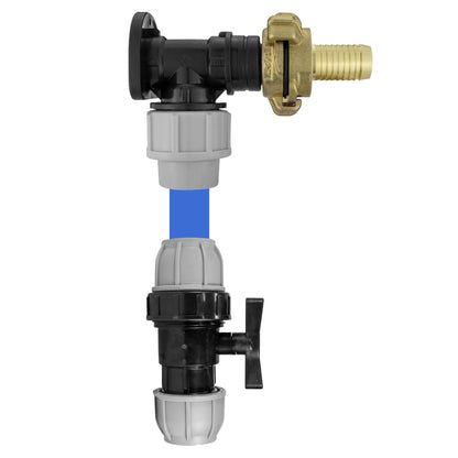 Wall Flange Kit 20mm MDPE - Geka & In Line Valve + 3/4" Barb - Best4Trade-Retail Tech Hose & Fittings