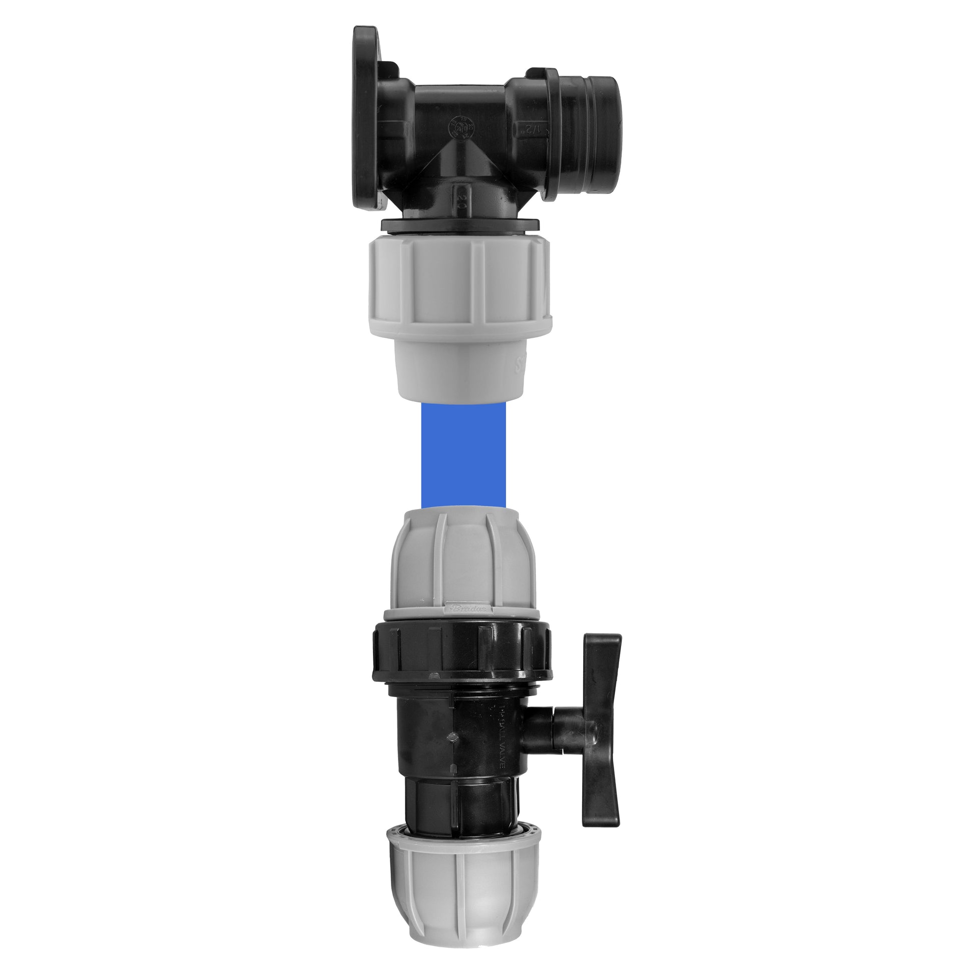 Wall Flange Kit 20mm MDPE With In-Line Valve - Best4Trade-Retail Tech Hose & Fittings
